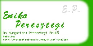 eniko peresztegi business card